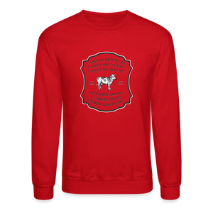 Grass for Cattle - Unisex Crewneck Sweatshirt - red