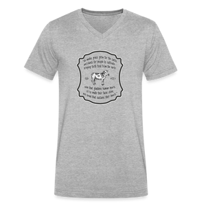 Grass for Cattle - Men's V-Neck T-Shirt - heather gray