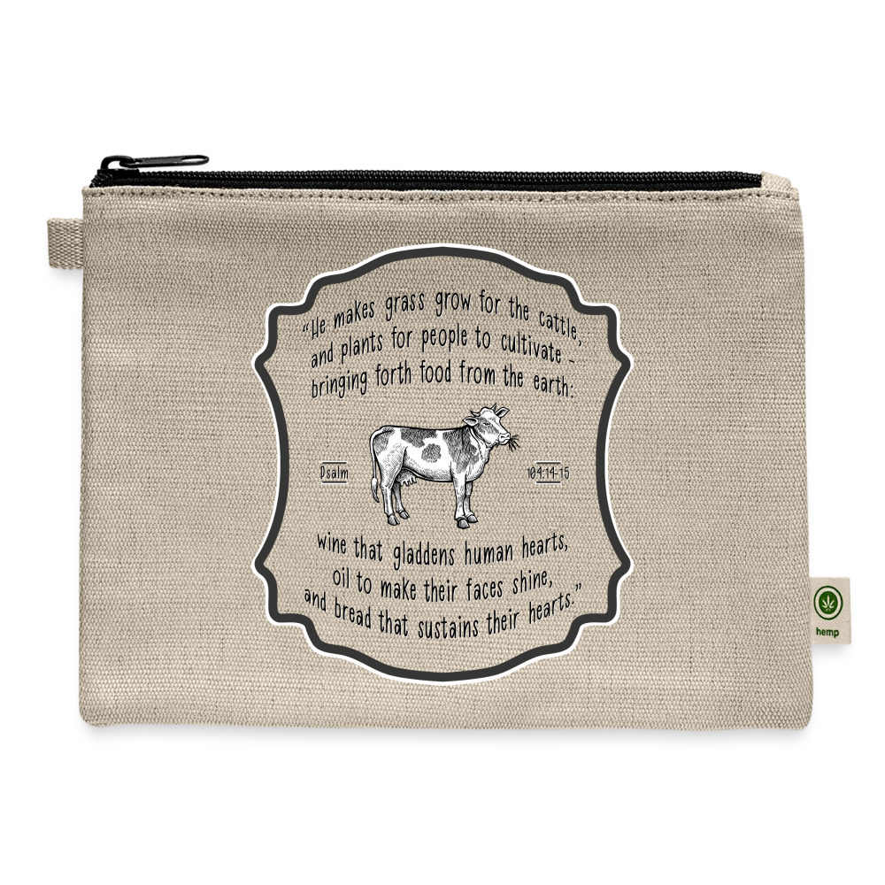 Grass for Cattle - Carry All Pouch - natural