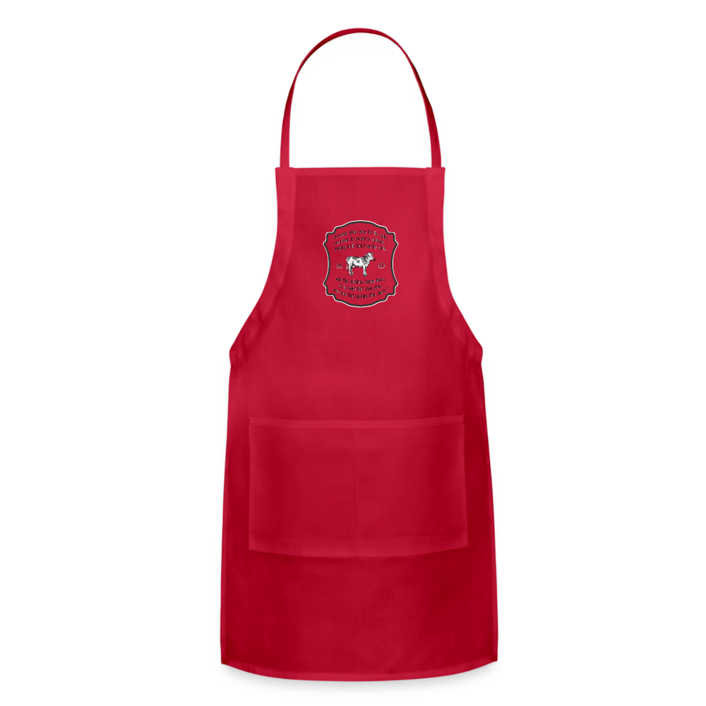 Grass for Cattle - Adjustable Apron - red