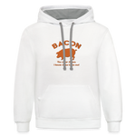 Bacon - Unisex Contrast Hoodie - white/gray