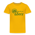O Come Let Us Adore - Toddler Premium T-Shirt - sun yellow