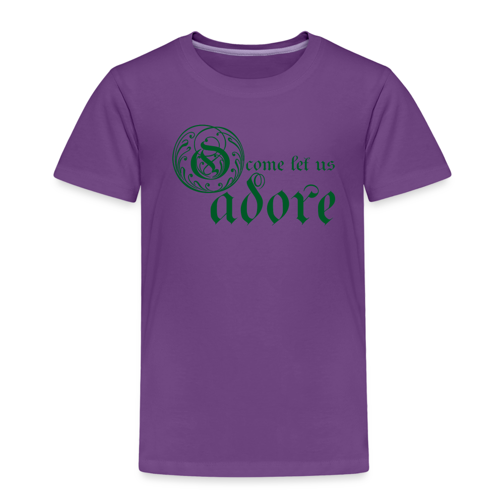 O Come Let Us Adore - Toddler Premium T-Shirt - purple