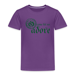 O Come Let Us Adore - Toddler Premium T-Shirt - purple