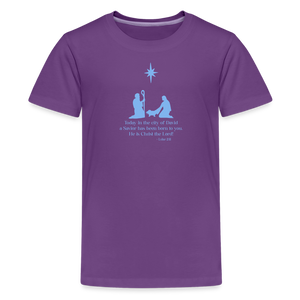 A Savior Has Been Born - Kids' Premium T-Shirt - purple