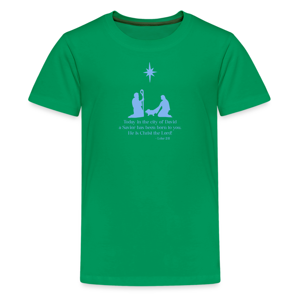 A Savior Has Been Born - Kids' Premium T-Shirt - kelly green
