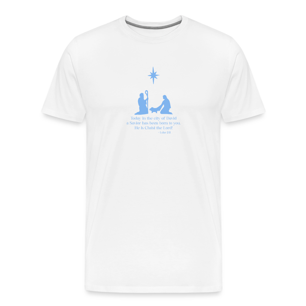 A Savior Has Been Born - Unisex Premium T-Shirt - white