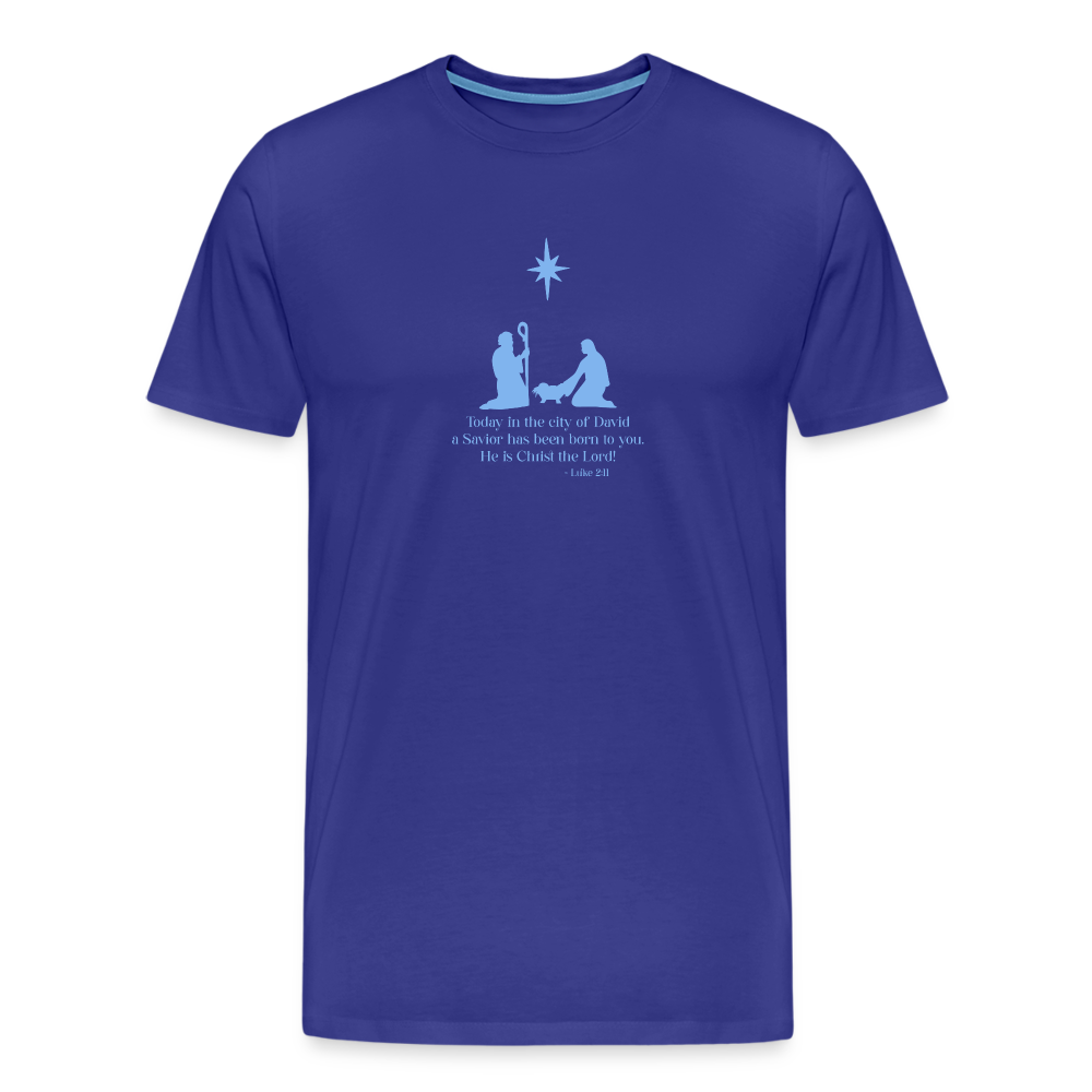A Savior Has Been Born - Unisex Premium T-Shirt - royal blue