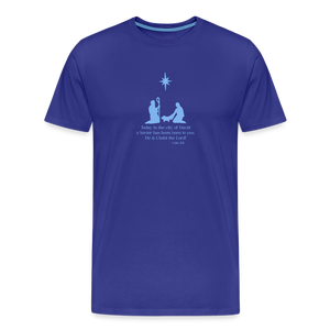 A Savior Has Been Born - Unisex Premium T-Shirt - royal blue