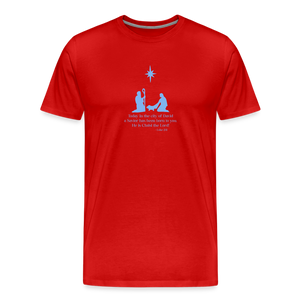 A Savior Has Been Born - Unisex Premium T-Shirt - red