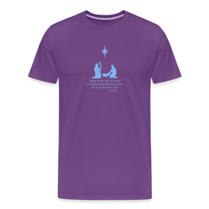 A Savior Has Been Born - Unisex Premium T-Shirt - purple