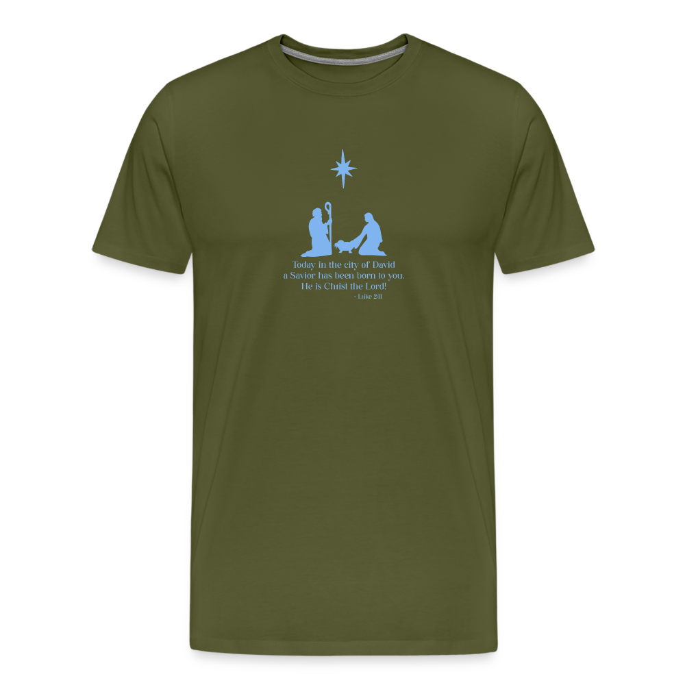 A Savior Has Been Born - Unisex Premium T-Shirt - olive green