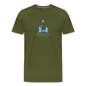 A Savior Has Been Born - Unisex Premium T-Shirt - olive green