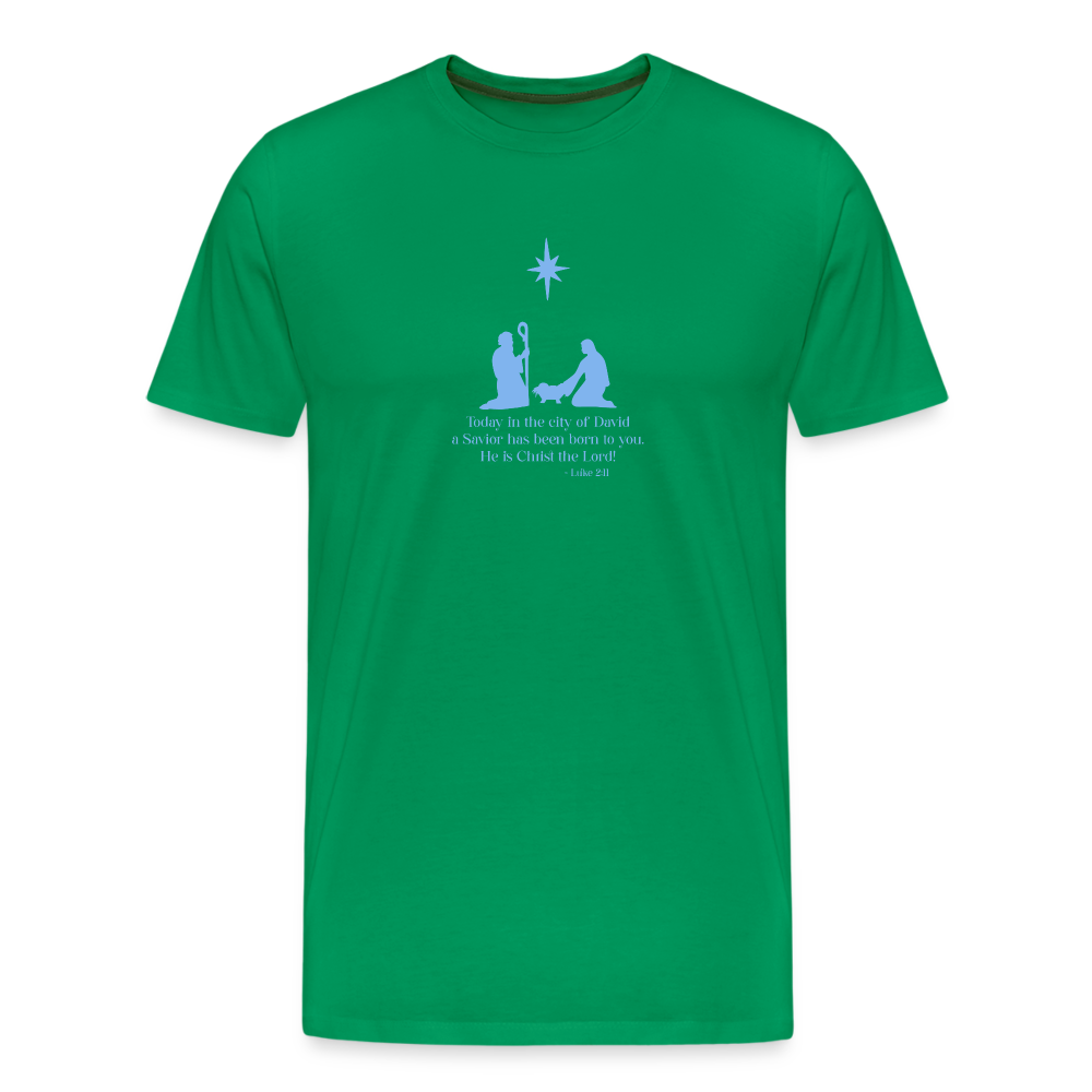 A Savior Has Been Born - Unisex Premium T-Shirt - kelly green