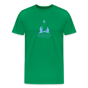 A Savior Has Been Born - Unisex Premium T-Shirt - kelly green