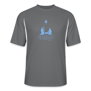A Savior Has Been Born - Men’s Cooling Performance Jersey - dark gray/white