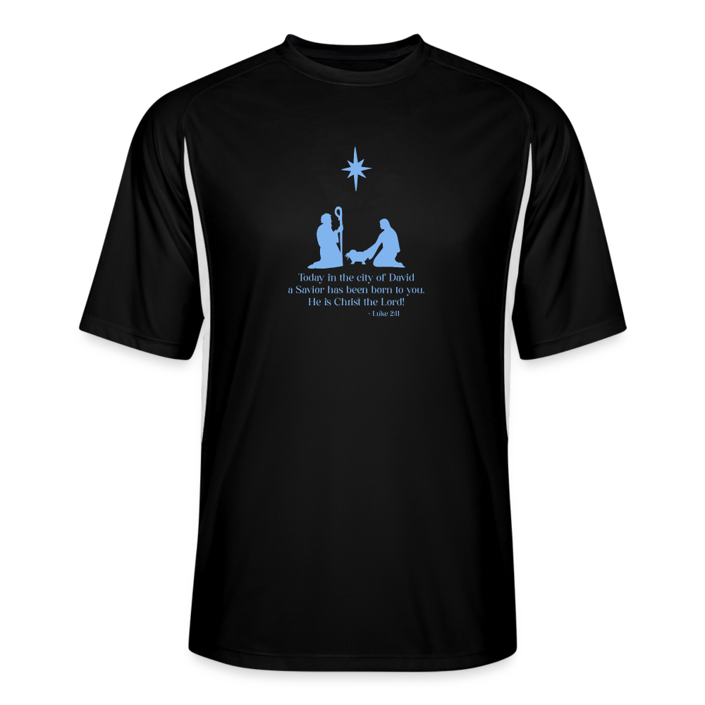 A Savior Has Been Born - Men’s Cooling Performance Jersey - black/white