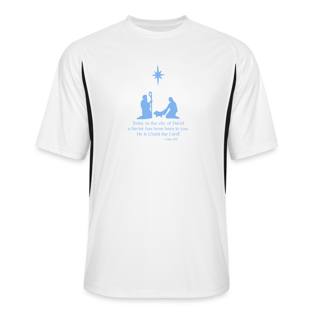 A Savior Has Been Born - Men’s Cooling Performance Jersey - white/black