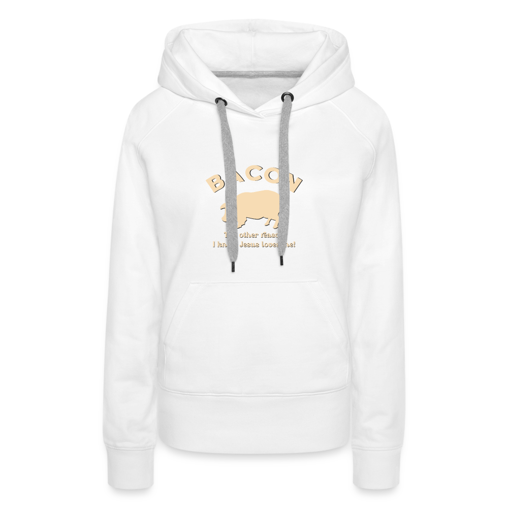 Bacon - Women’s Premium Hoodie - white