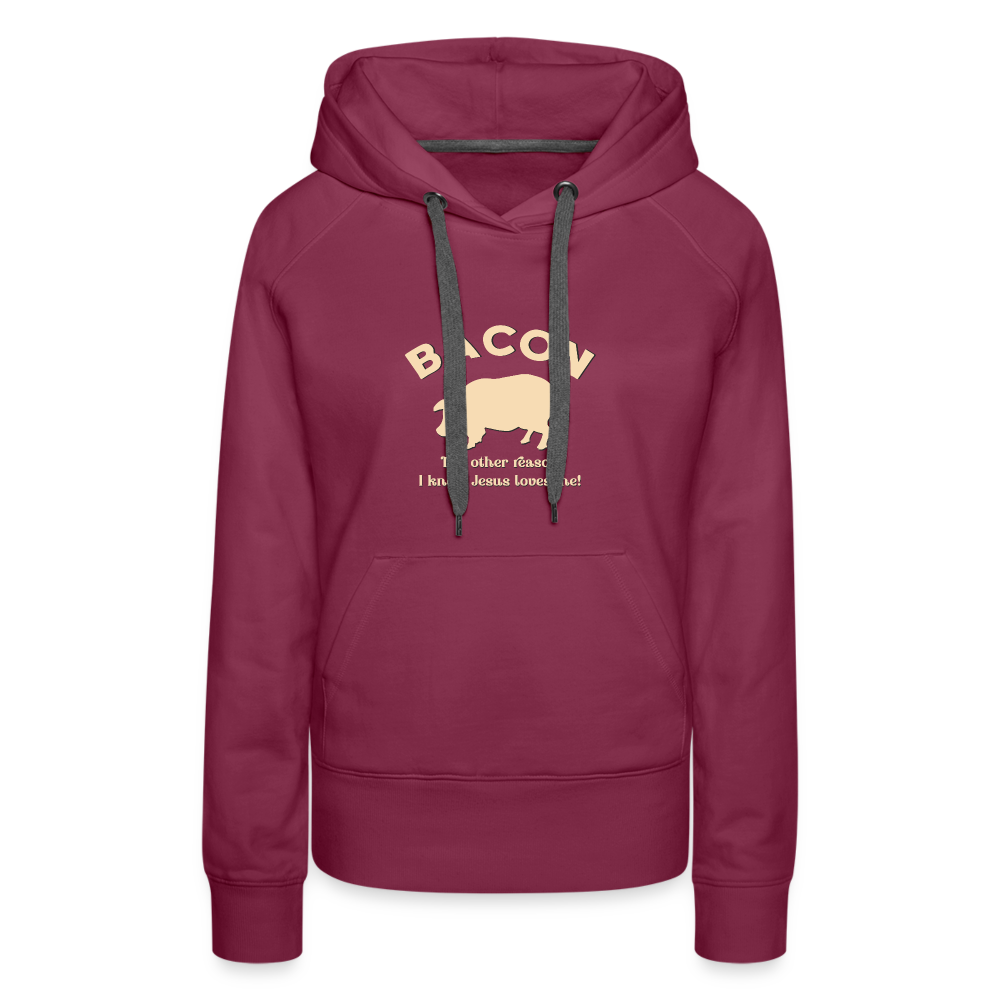 Bacon - Women’s Premium Hoodie - burgundy