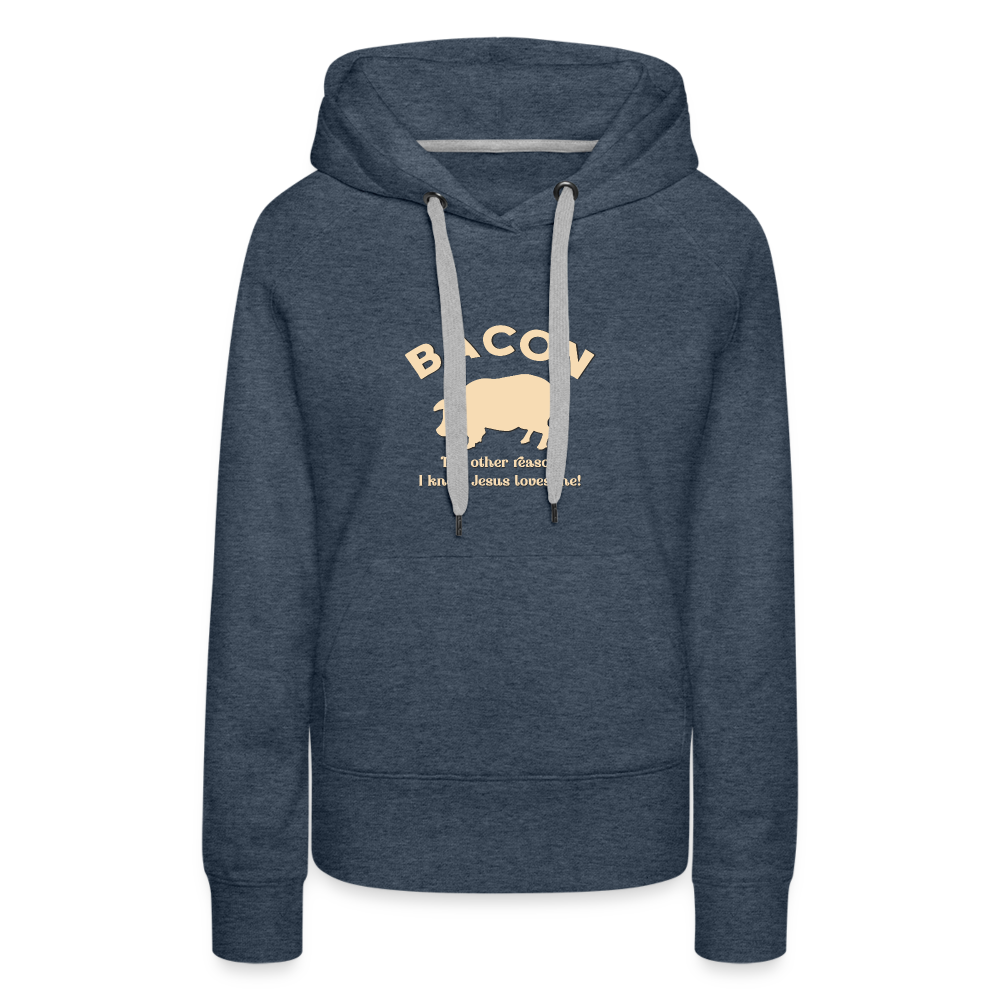 Bacon - Women’s Premium Hoodie - heather denim