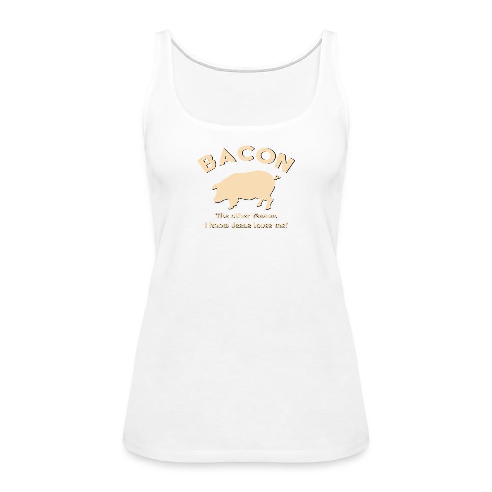 Bacon - Women’s Premium Tank Top - white