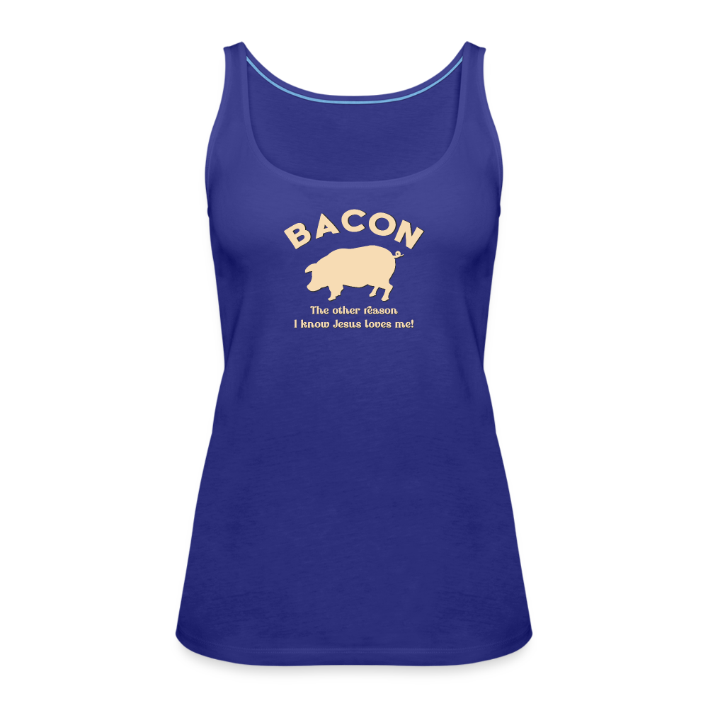Bacon - Women’s Premium Tank Top - royal blue