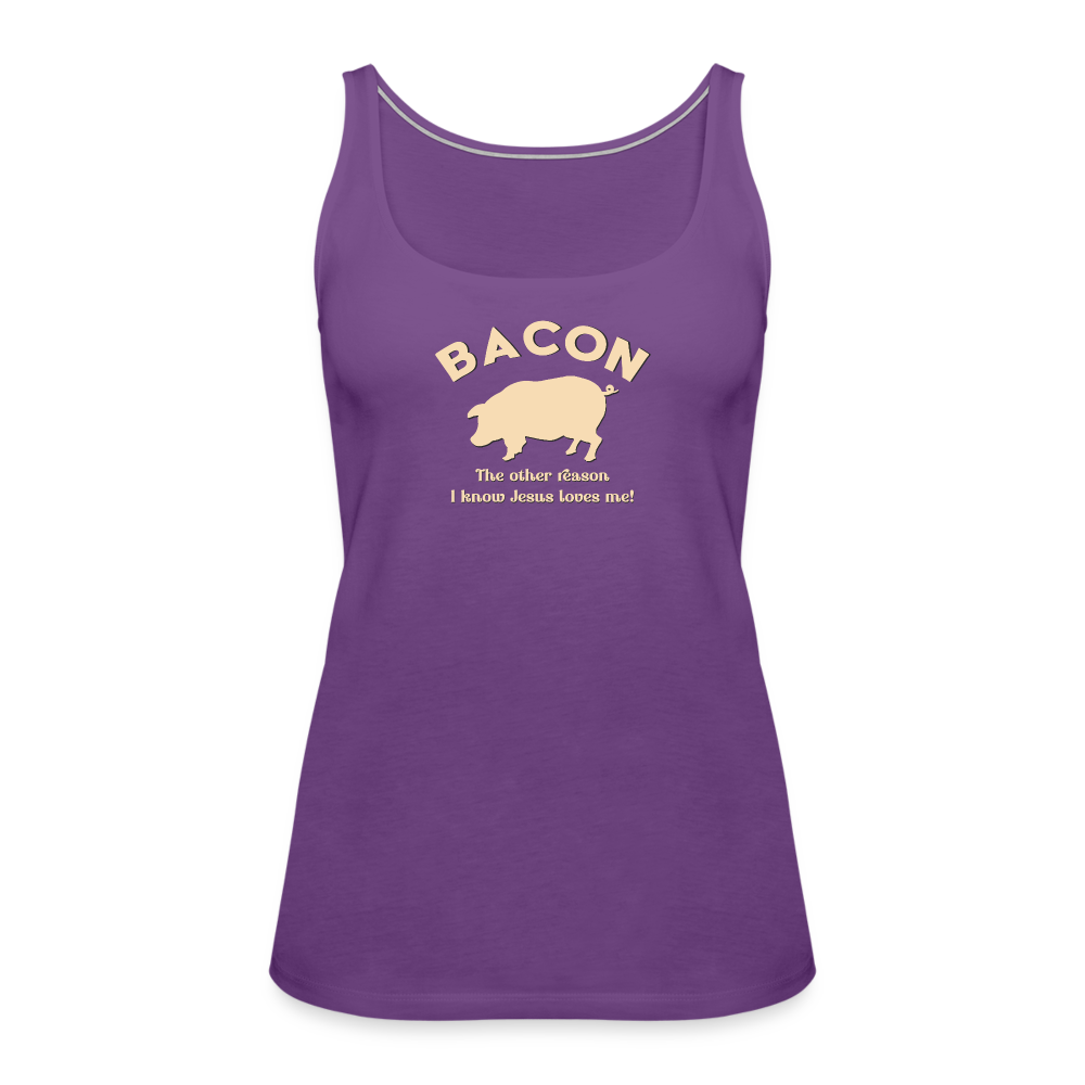 Bacon - Women’s Premium Tank Top - purple