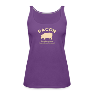 Bacon - Women’s Premium Tank Top - purple