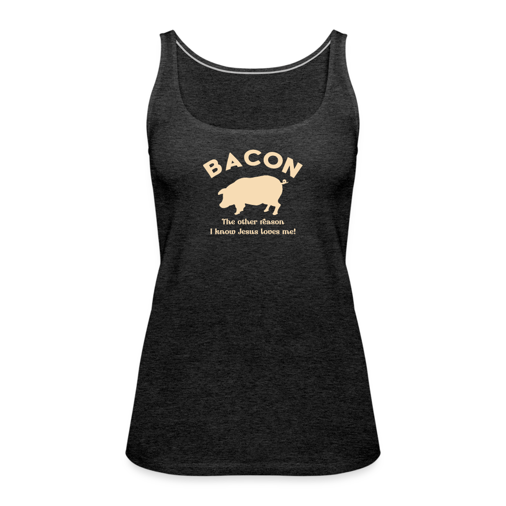 Bacon - Women’s Premium Tank Top - charcoal grey