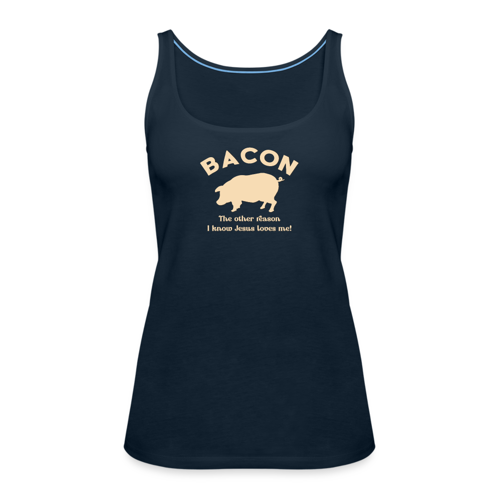 Bacon - Women’s Premium Tank Top - deep navy