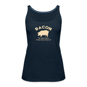 Bacon - Women’s Premium Tank Top - deep navy