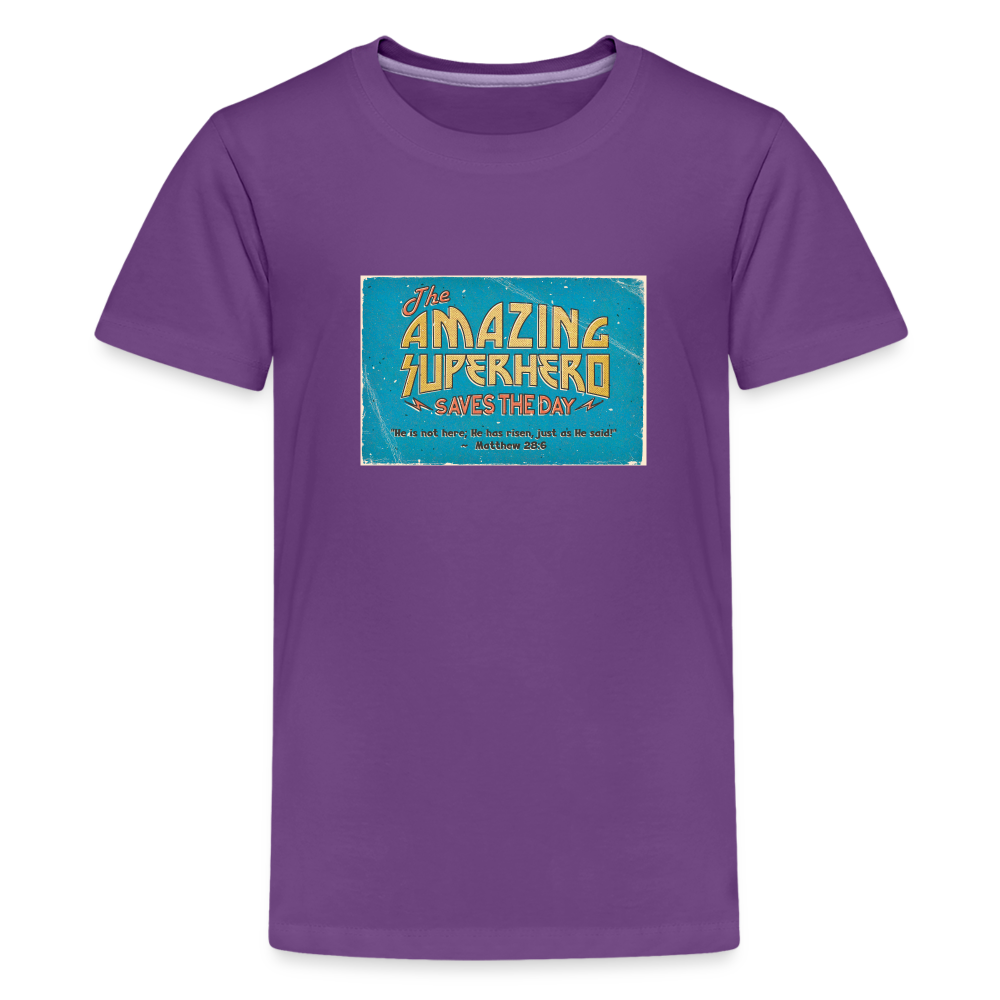 Amazing Superhero - Kids' Premium T-Shirt - purple