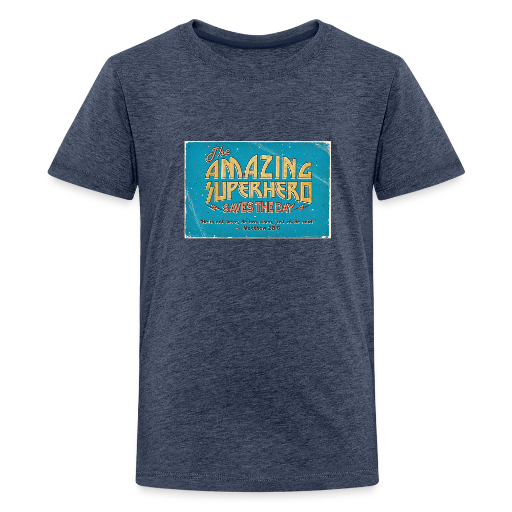 Amazing Superhero - Kids' Premium T-Shirt - heather blue