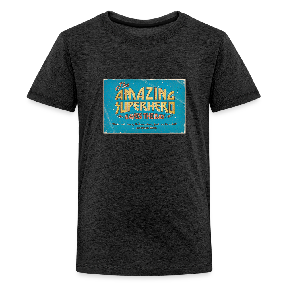 Amazing Superhero - Kids' Premium T-Shirt - charcoal grey