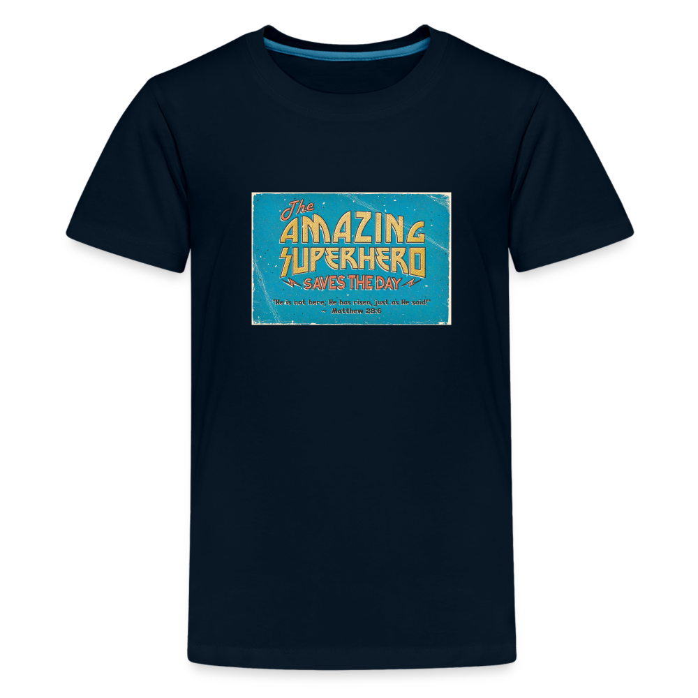 Amazing Superhero - Kids' Premium T-Shirt - deep navy