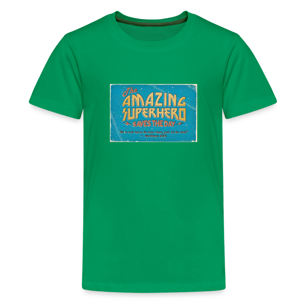 Amazing Superhero - Kids' Premium T-Shirt - kelly green