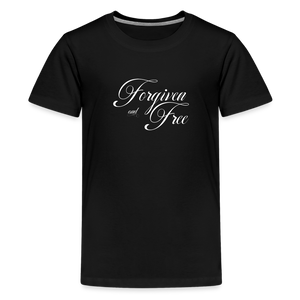 Forgiven & Free - Kids' Premium T-Shirt - black