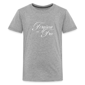 Forgiven & Free - Kids' Premium T-Shirt - heather gray