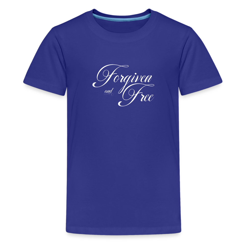 Forgiven & Free - Kids' Premium T-Shirt - royal blue