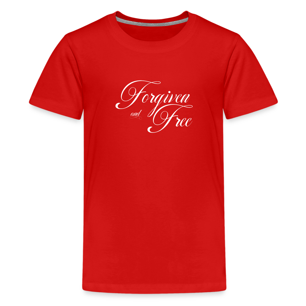 Forgiven & Free - Kids' Premium T-Shirt - red