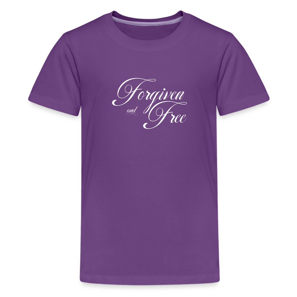 Forgiven & Free - Kids' Premium T-Shirt - purple