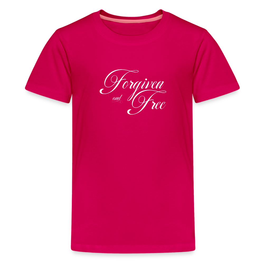 Forgiven & Free - Kids' Premium T-Shirt - dark pink