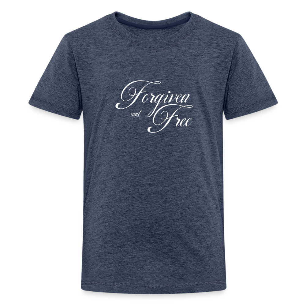 Forgiven & Free - Kids' Premium T-Shirt - heather blue
