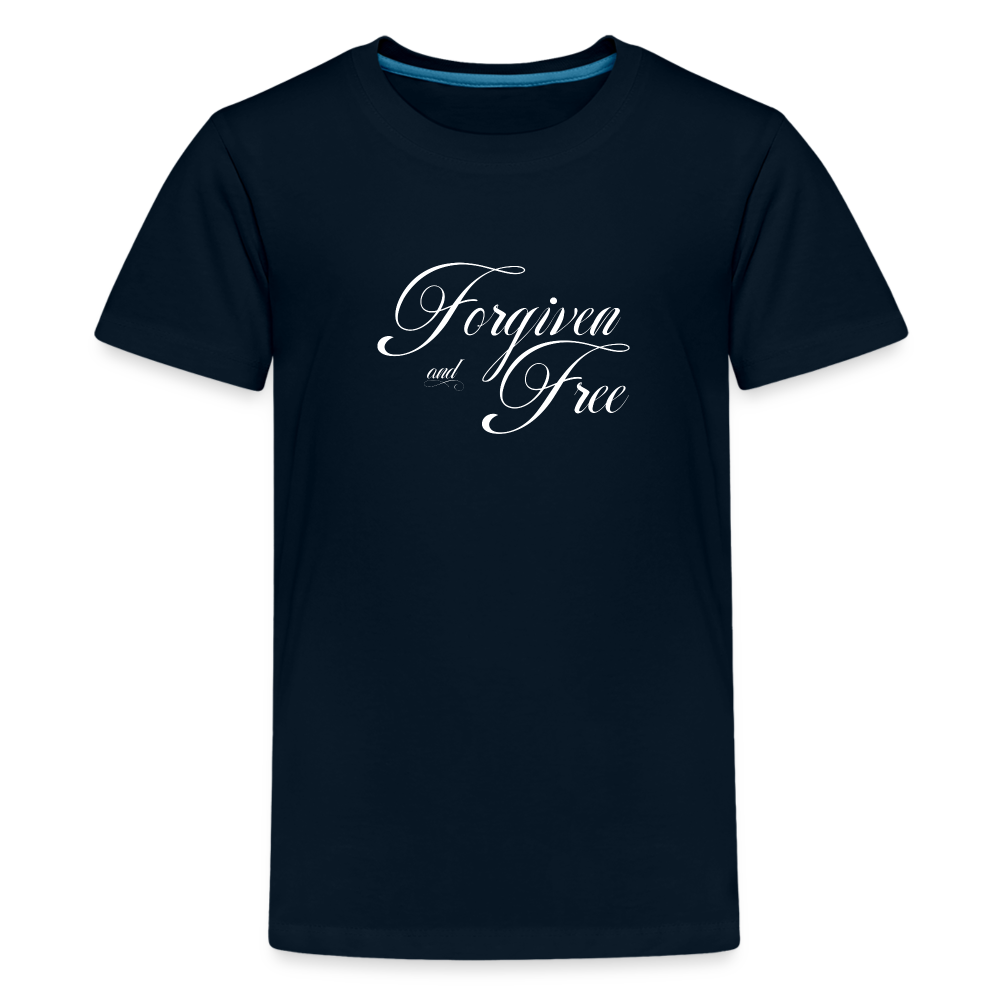 Forgiven & Free - Kids' Premium T-Shirt - deep navy