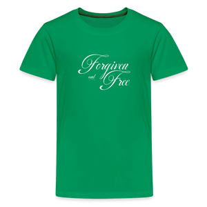 Forgiven & Free - Kids' Premium T-Shirt - kelly green