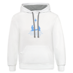 A Savior Has Been Born - Unisex Contrast Hoodie - white/gray