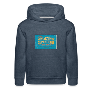 Amazing Superhero - Kids‘ Premium Hoodie - heather denim