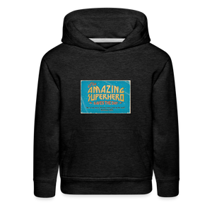 Amazing Superhero - Kids‘ Premium Hoodie - charcoal grey