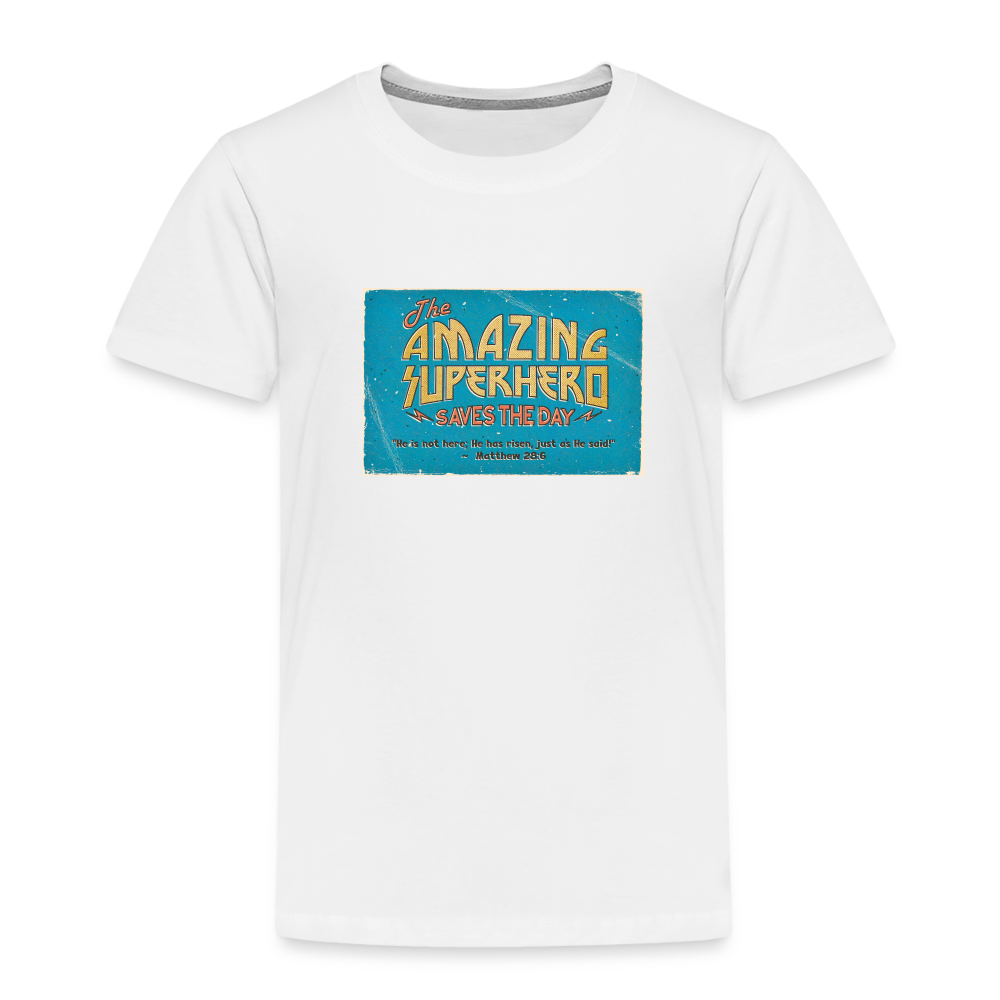 Amazing Superhero - Toddler Premium T-Shirt - white